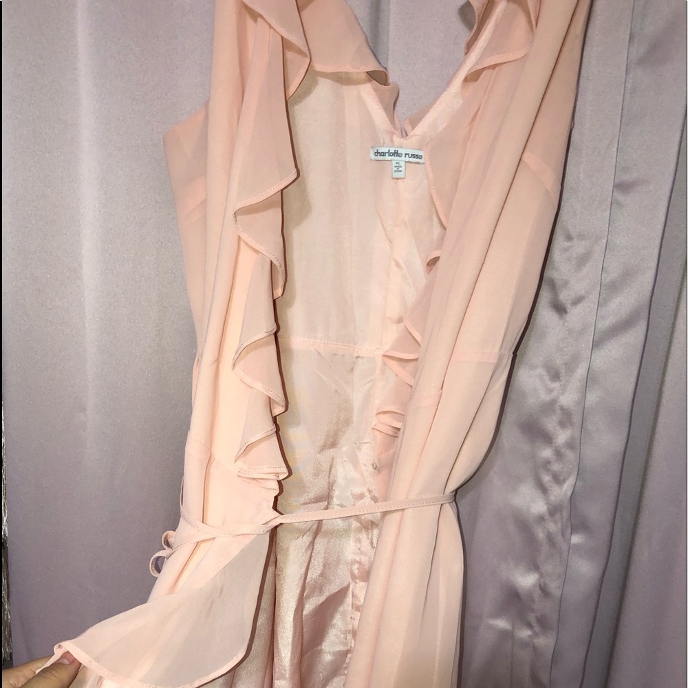 Blush Ruffle Wrap Dress - Picture 6 of 7